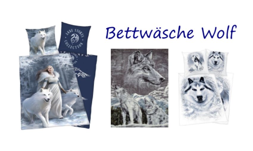 Bettwäsche mit Wölfen